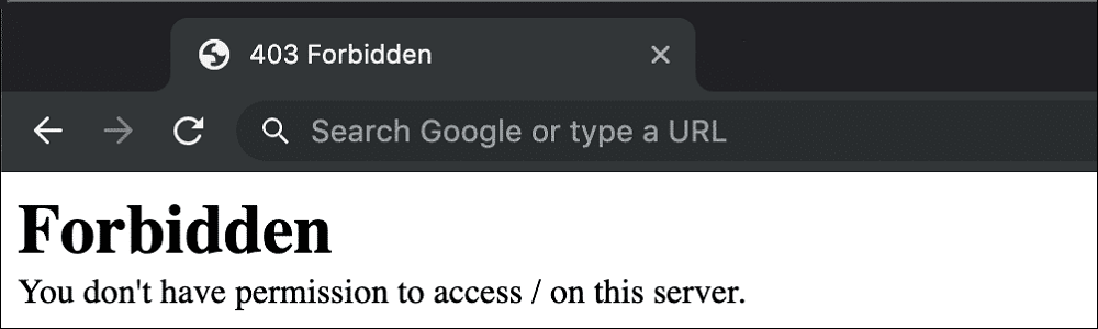 403 Forbidden Error