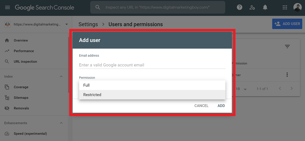 Add Users and Permissions