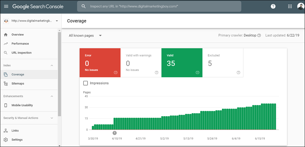 Crawl Errors Metric