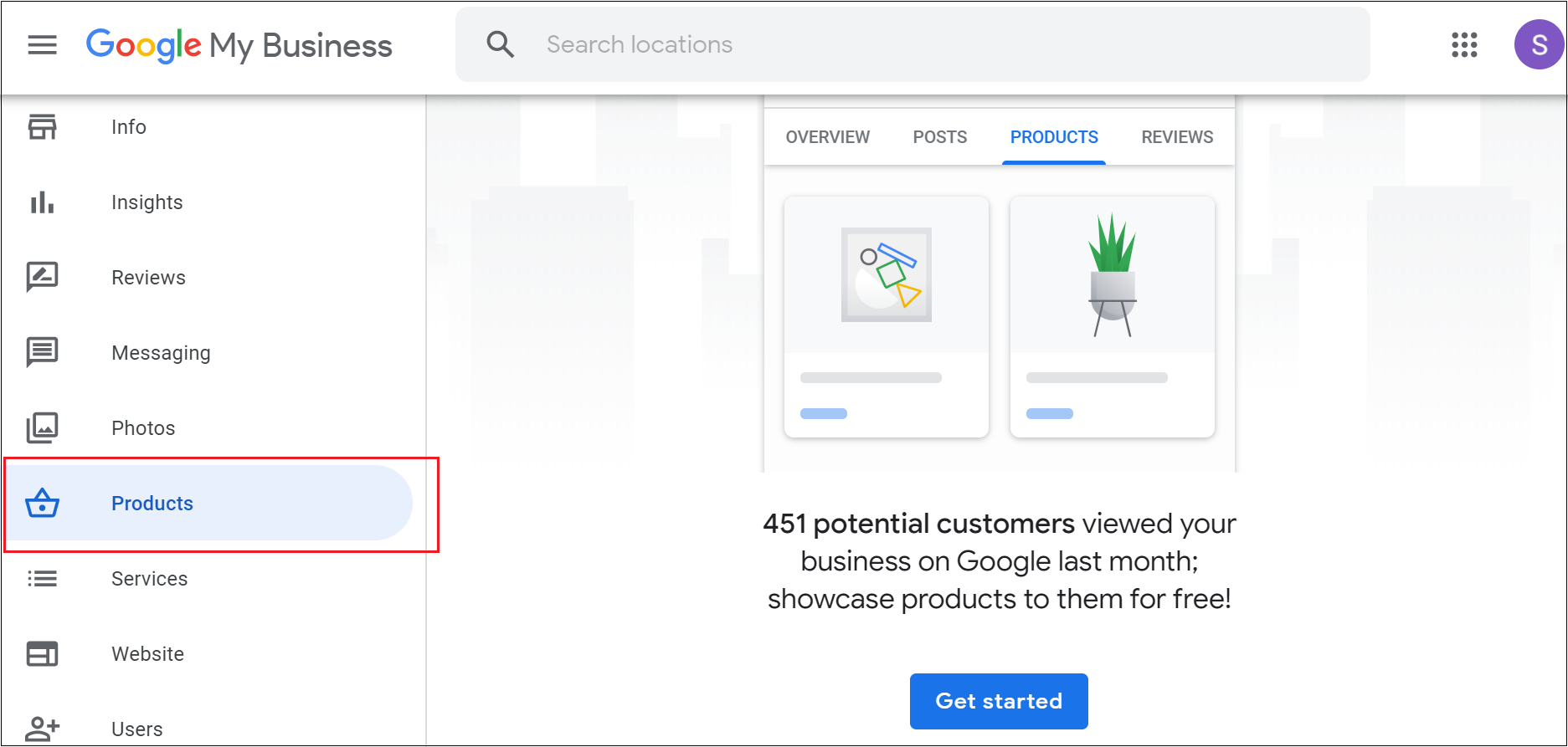 Google My Business Products