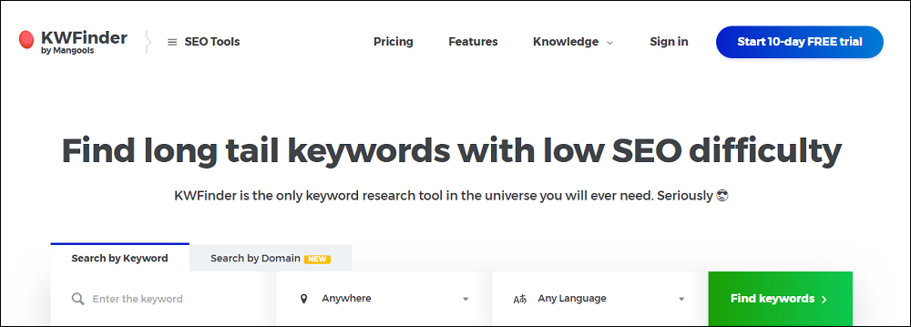 KWFinder SEO Tool