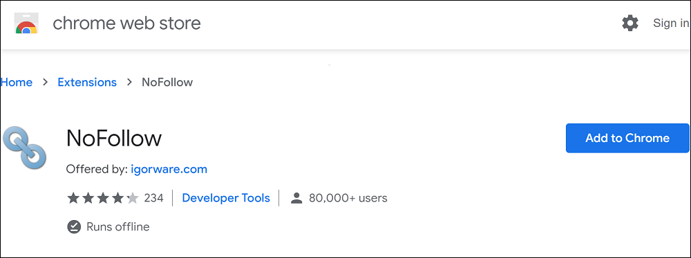 NoFollow Chrome Extension