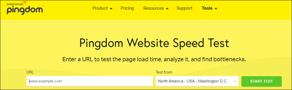 Pingdom Website Speed Test Tool