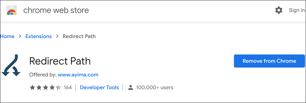Redirect Path Chrome Extension