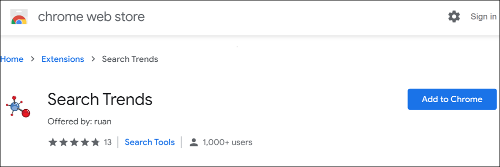 Search Trends Chrome Extension