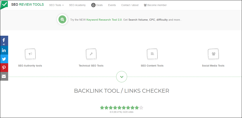 SEO Review Tools Backlink Checker